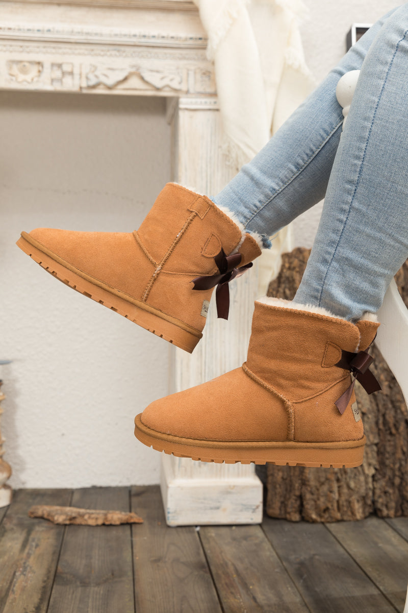 SMAIBULUN Ugg | Bailey Bow Ugg Mini Boots - Chestnut