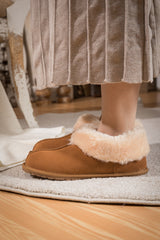 SMAIBULUN Ugg | WOOL LINED SUEDE TASMAN SLIPPER LOAFER - CHESTNUT