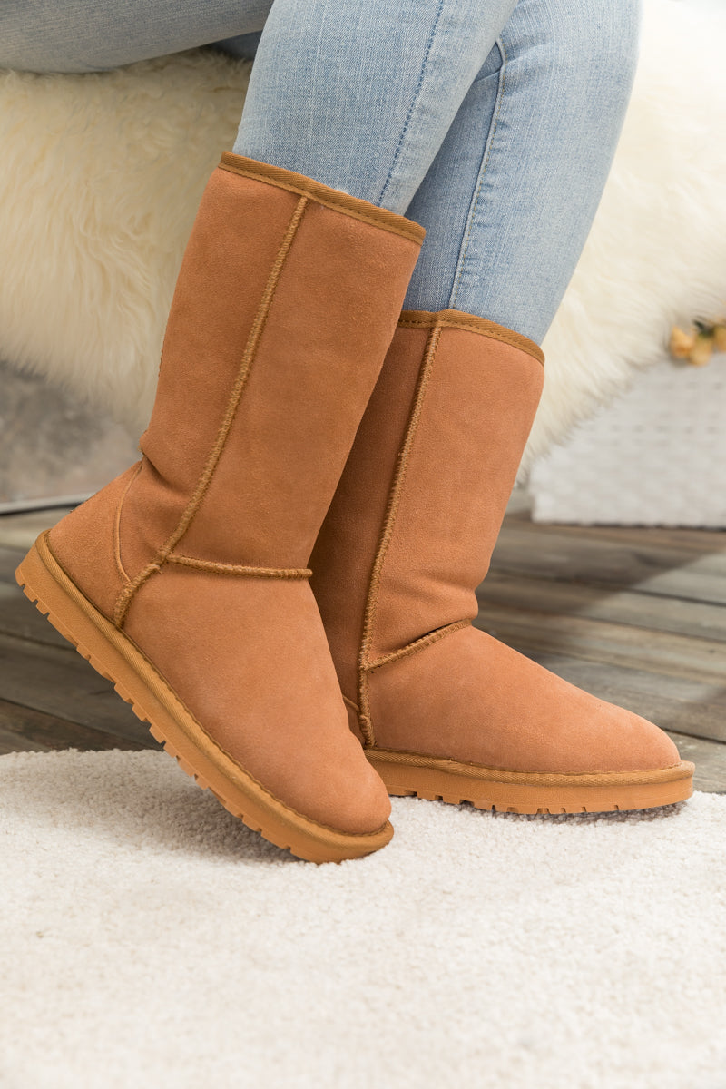 SMAIBULUN Ugg | Classic Suede Mid-Length boots - Chestnut