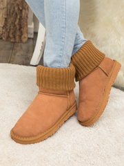 SMAIBULUN Ugg | Faux Fur Knit Ankle Mini Boots