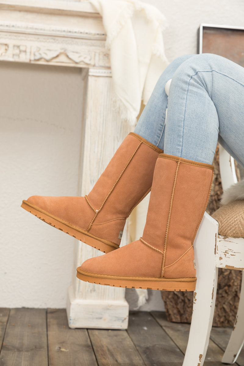 SMAIBULUN Ugg | Classic Suede Mid-Length boots - Chestnut