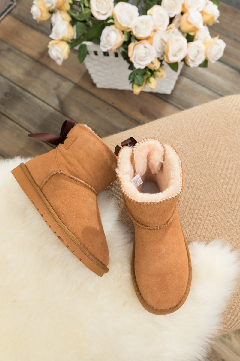 SMAIBULUN Ugg | Bailey Bow Ugg Mini Boots - Chestnut