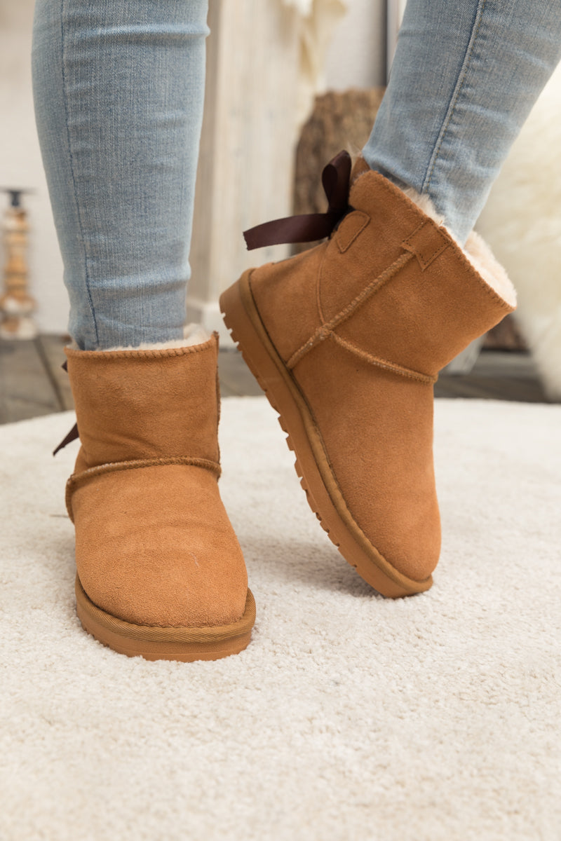 SMAIBULUN Ugg | Bailey Bow Ugg Mini Boots - Chestnut