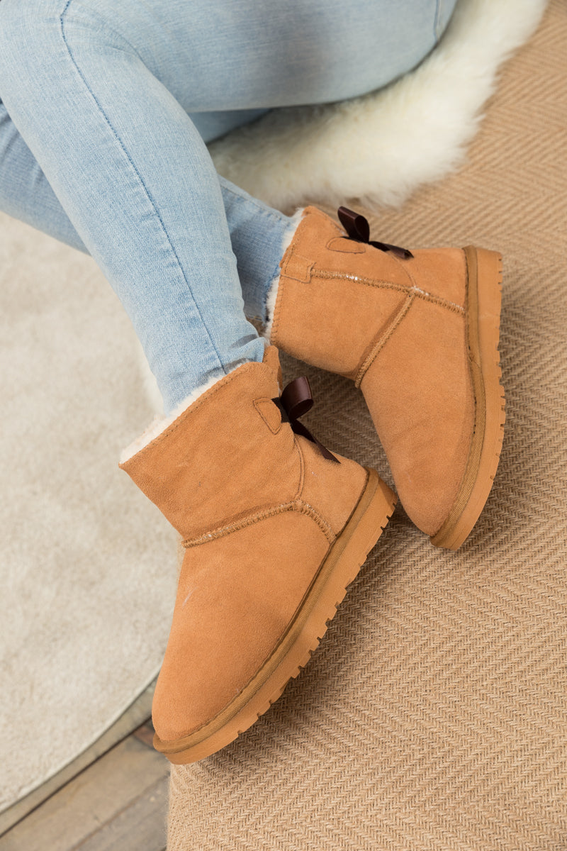 SMAIBULUN Ugg | Bailey Bow Ugg Mini Boots - Chestnut