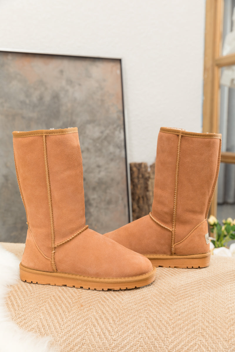 SMAIBULUN Ugg | Classic Suede Mid-Length boots - Chestnut