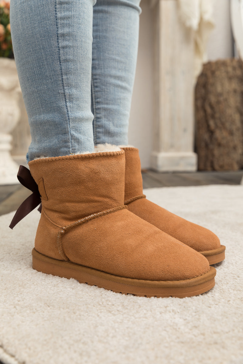 SMAIBULUN Ugg | Bailey Bow Ugg Mini Boots - Chestnut