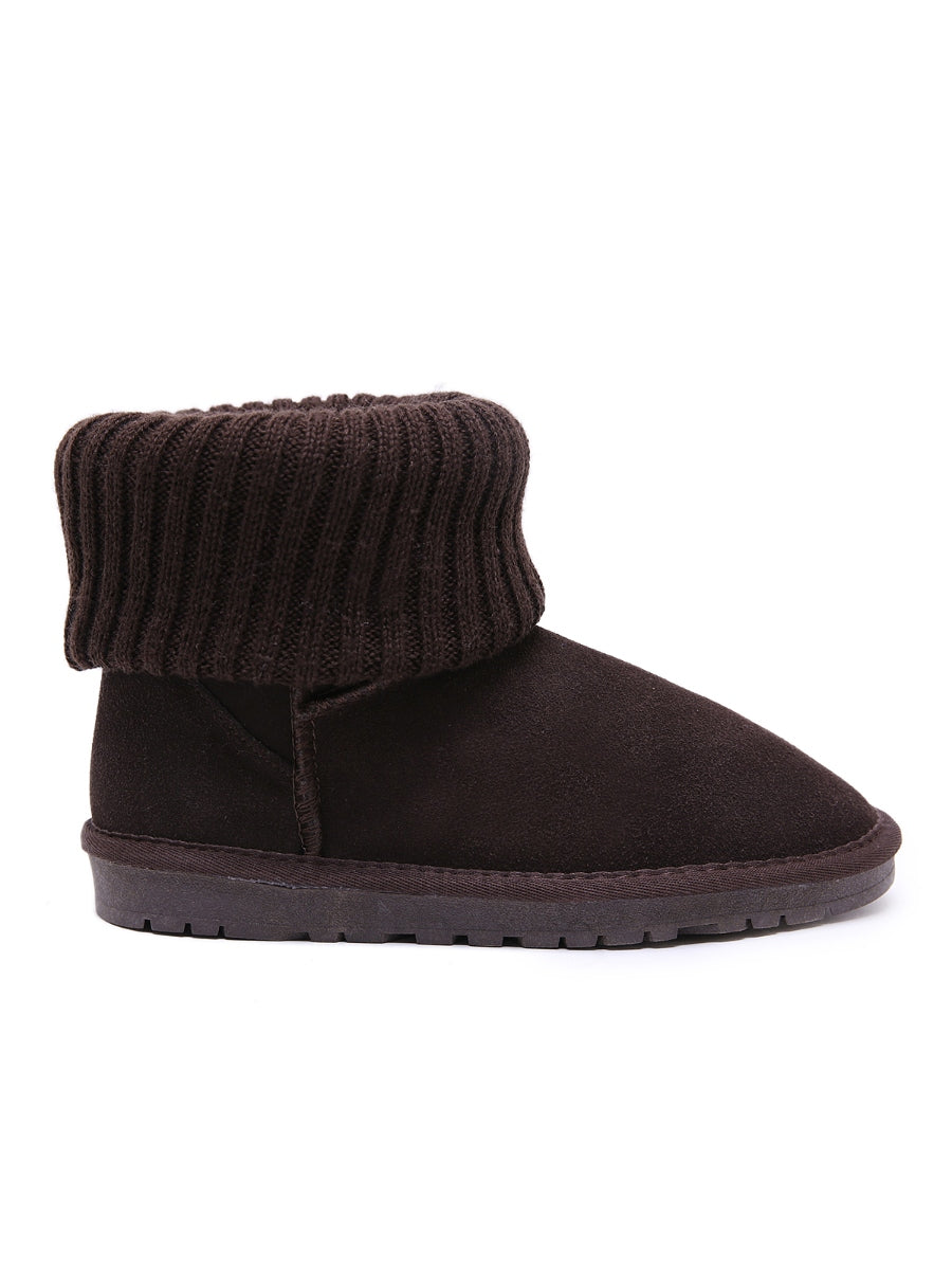 SMAIBULUN Ugg | Faux Fur Knit Ankle Mini Boots