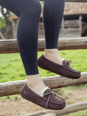 SMAIBULUN Ugg | WOOL LINED SUEDE MOCCASIN - CHOCOLATE