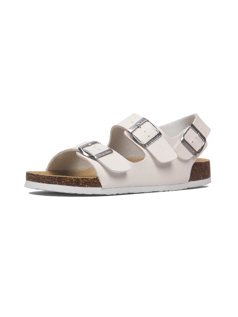 Maibulun - Cream Double-Strap Slingback Sandals