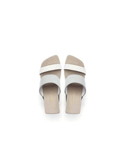 JadyRose | Signature Open-Heel Leather Slide Sandal - Cream