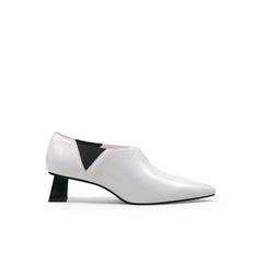 JADY ROSE | SHARP TOE LEATHER PUMP - CREAM