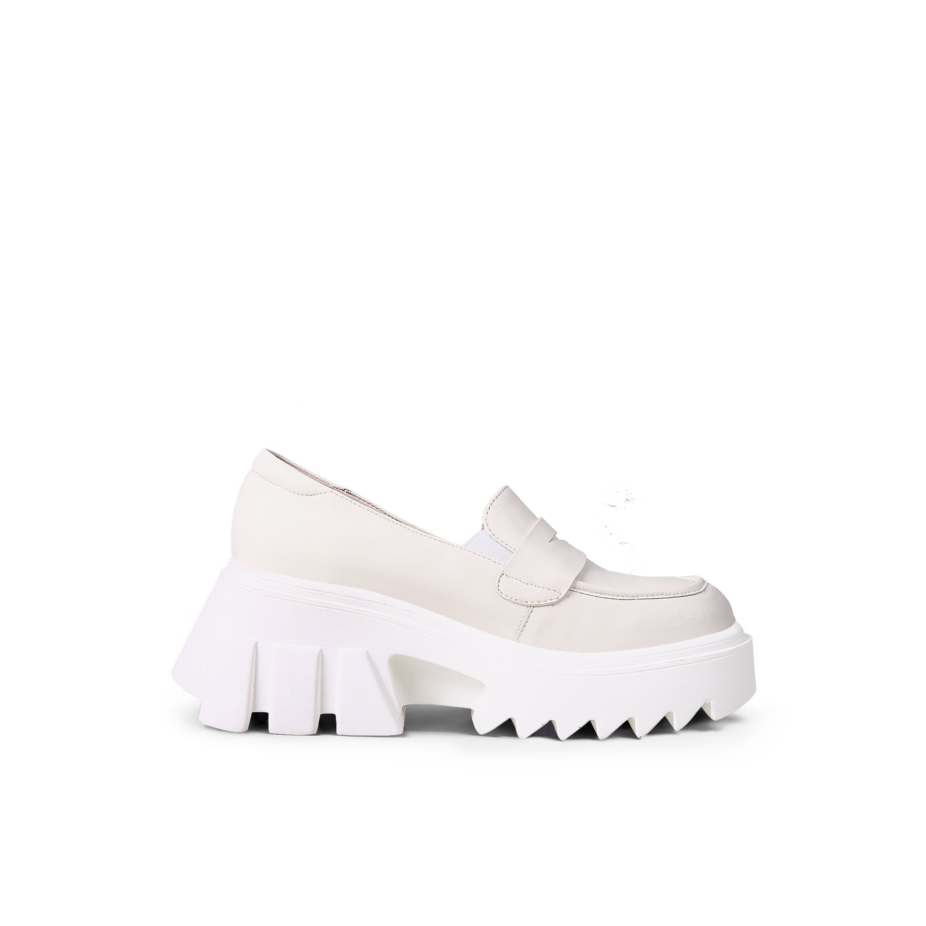 Genuine Leather Classic Block-Heel Loafers Flatform Shoes - JadyRose