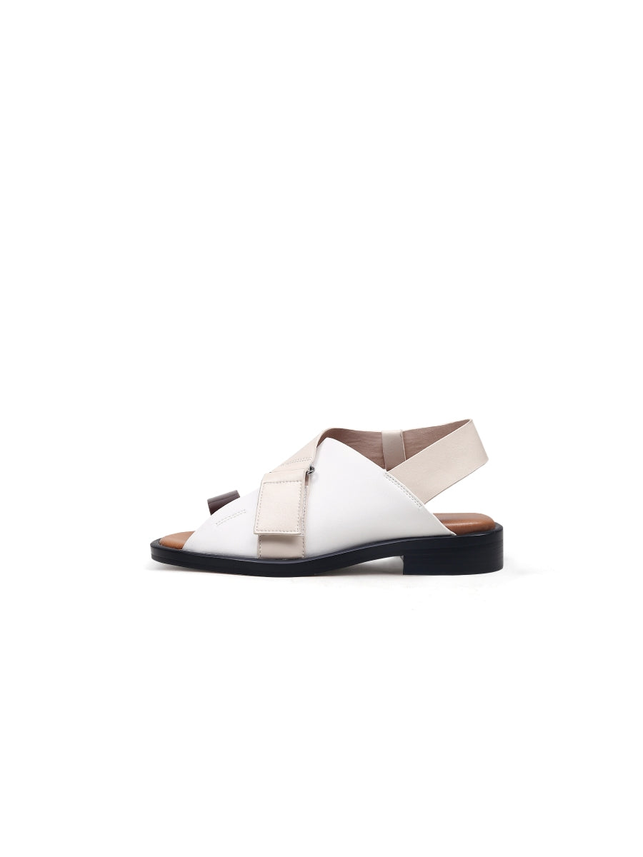 JADYROSE | LEANORA BEIGE CONTRAST SANDAL