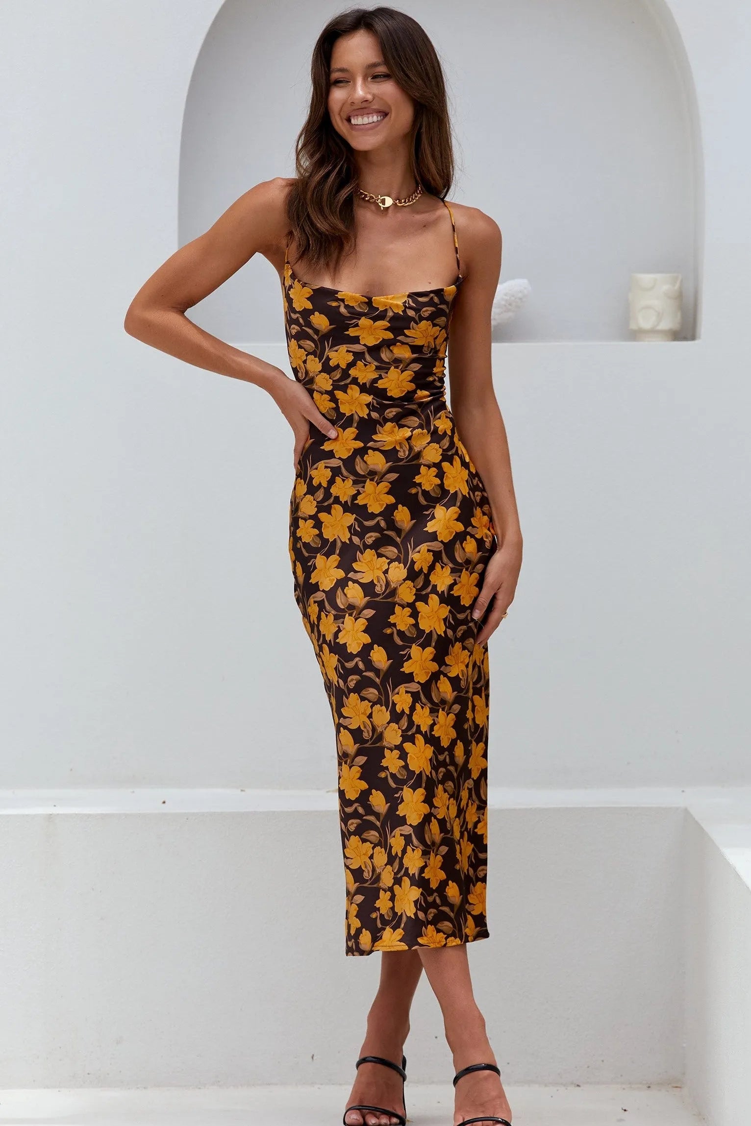 Floral Cami Midi Dress