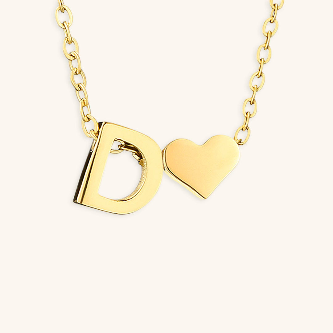 Heartfelt Initial - Gold Letter Necklace