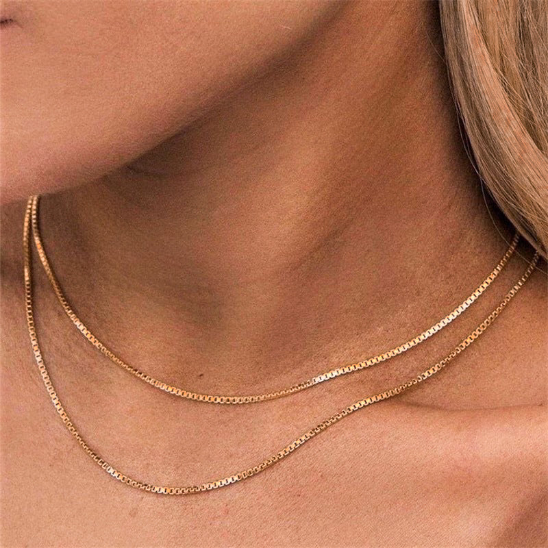 Danica Box Chain - Gold Necklace