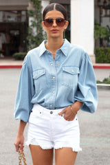 Denim Button Down Top