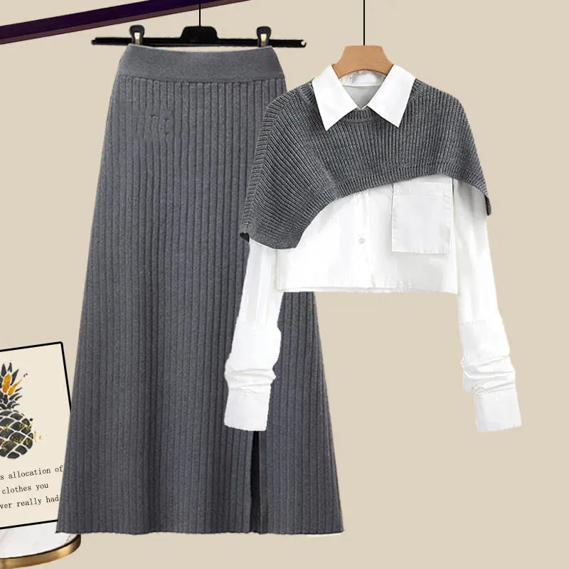 Mia Shirt + Skirt + Shawl Set