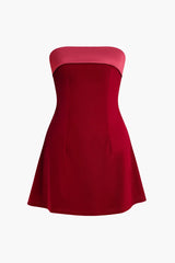 Diana Red Strapless Mini Party Dress