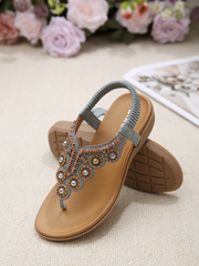 SIKETU | VINTAGE V-STRAP RHINESTONE SANDAL