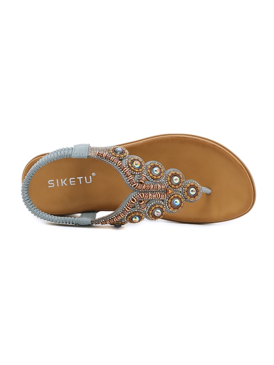 SIKETU | VINTAGE V-STRAP RHINESTONE SANDAL