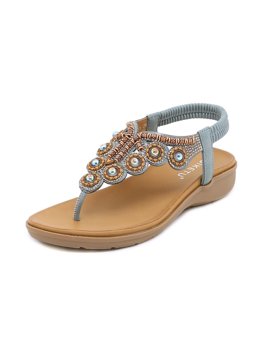 SIKETU | VINTAGE V-STRAP RHINESTONE SANDAL