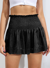 CHOOSE TO SPARKLE METALLIC SHORTS - BLACK