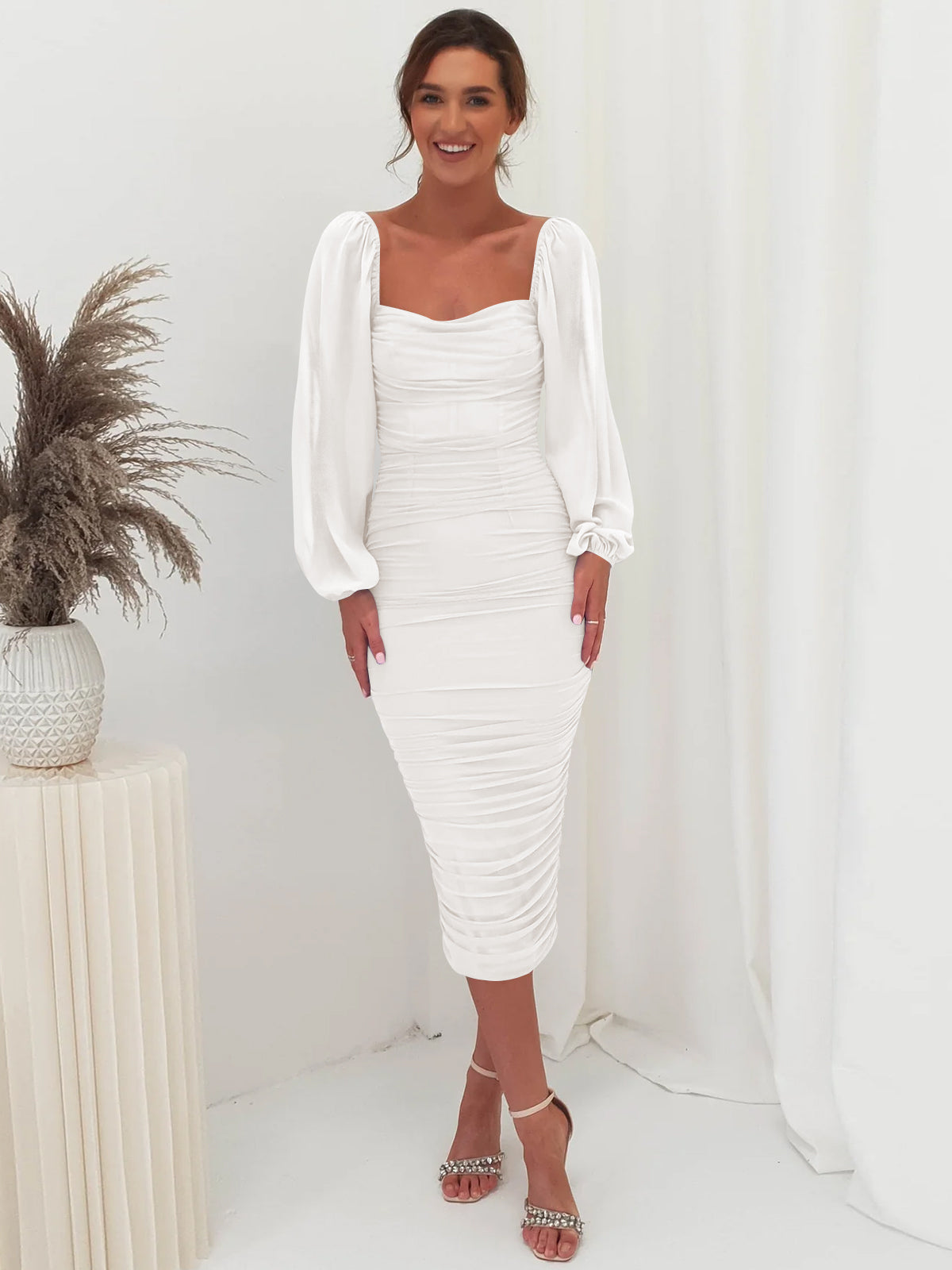 Windham Bridal Midi Dress - Ivory