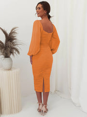 Windham Bridal Midi Dress - Orange