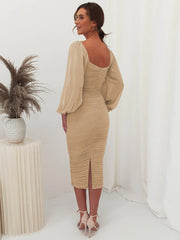 Windham Bridal Midi Dress - Taupe