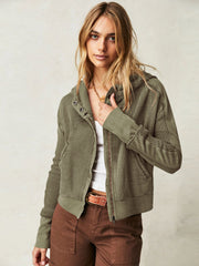 Treyson Bomber Hoody Jacket - Olive