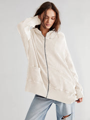 Campfire Hoodie Jacket - Cream