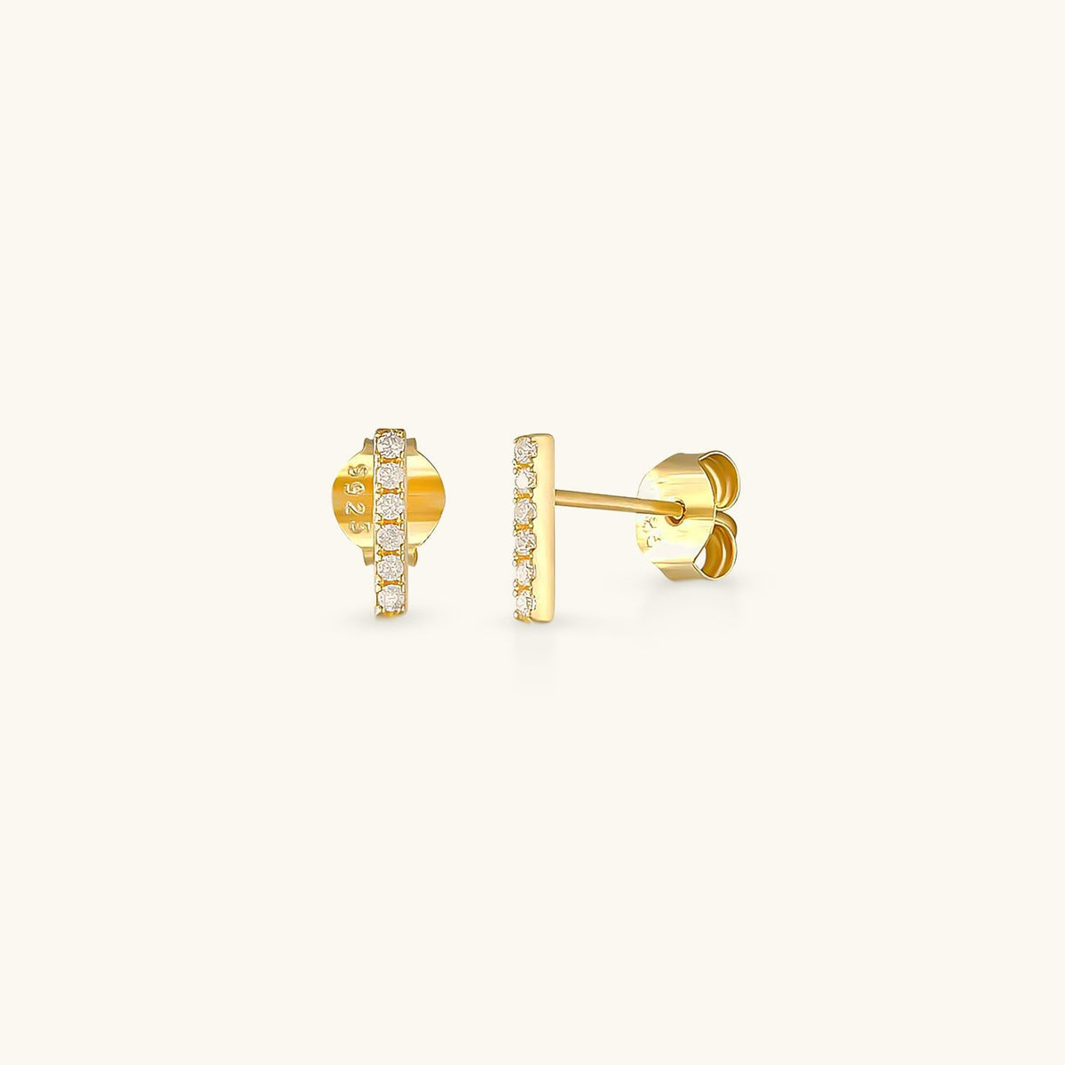 Elara Gold Bar Studs