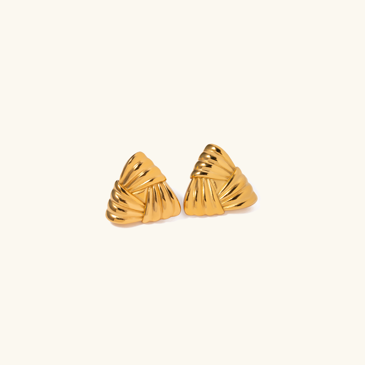 Elise Triangular Gold Earrings