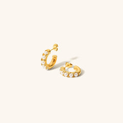 Eloise Pearl Hoop Earrings