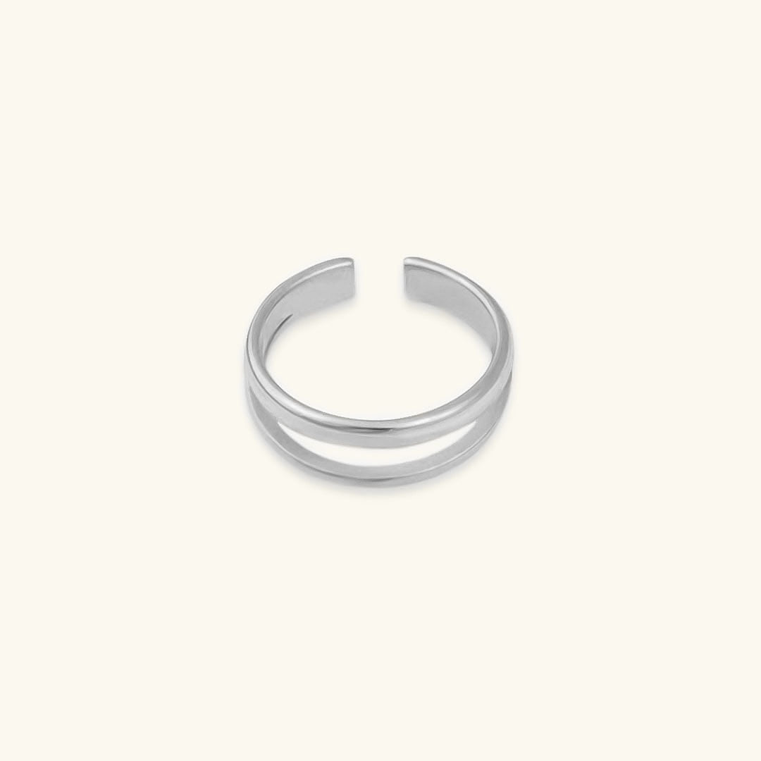 Elora Double Band Gold Ring