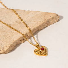 Ember Heart Gold Necklace