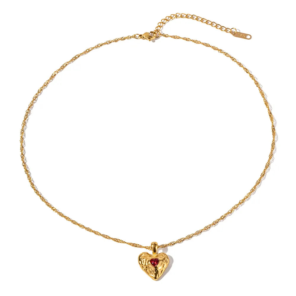 Ember Heart Gold Necklace