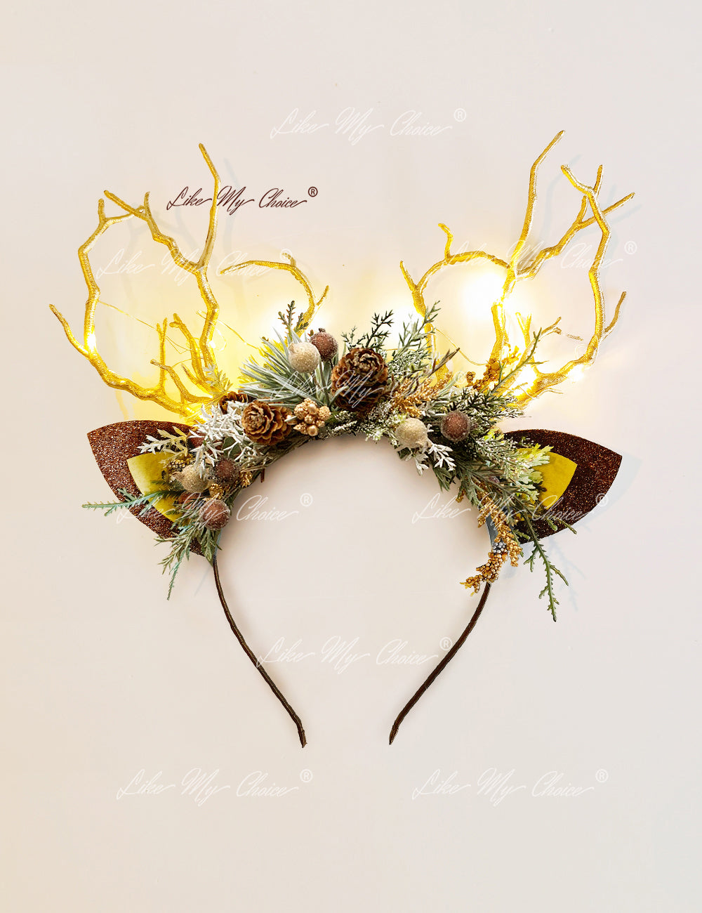 Pine Cone Christmas Reindeer Headband | LikeMyChoice®