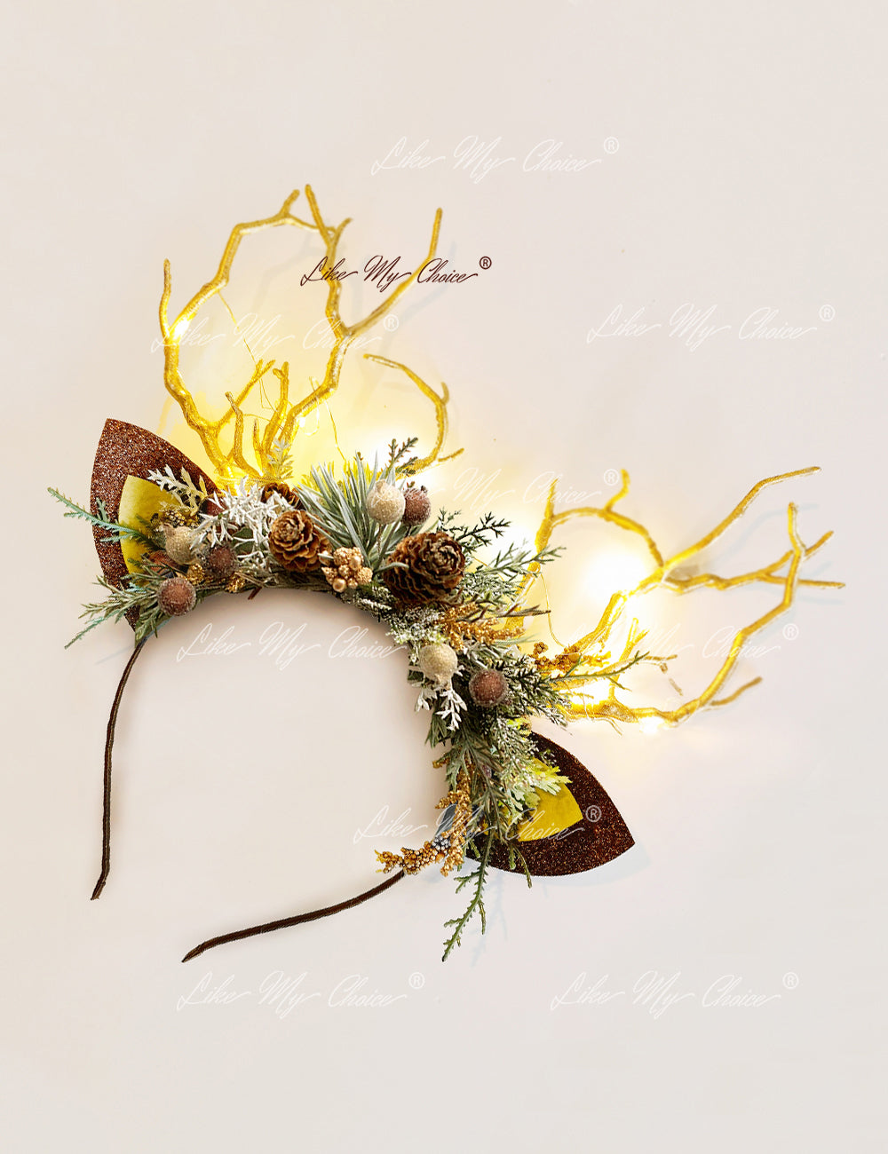 Pine Cone Christmas Reindeer Headband | LikeMyChoice®