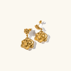 Fleur Gold Drop Earrings