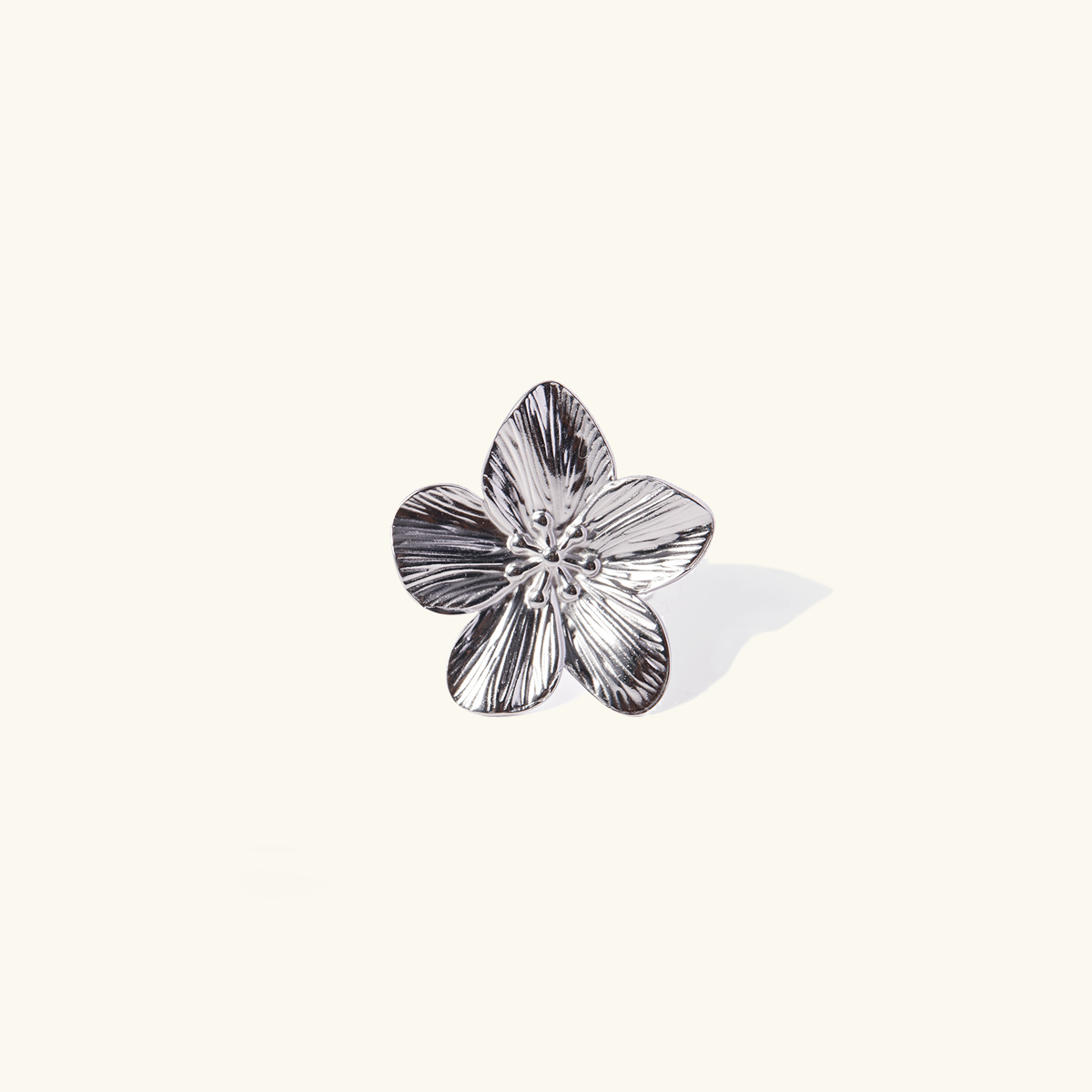 Fleur Silver - Petal Statement Ring