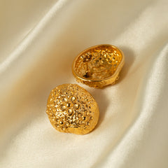 Flora Gold Dome Earrings