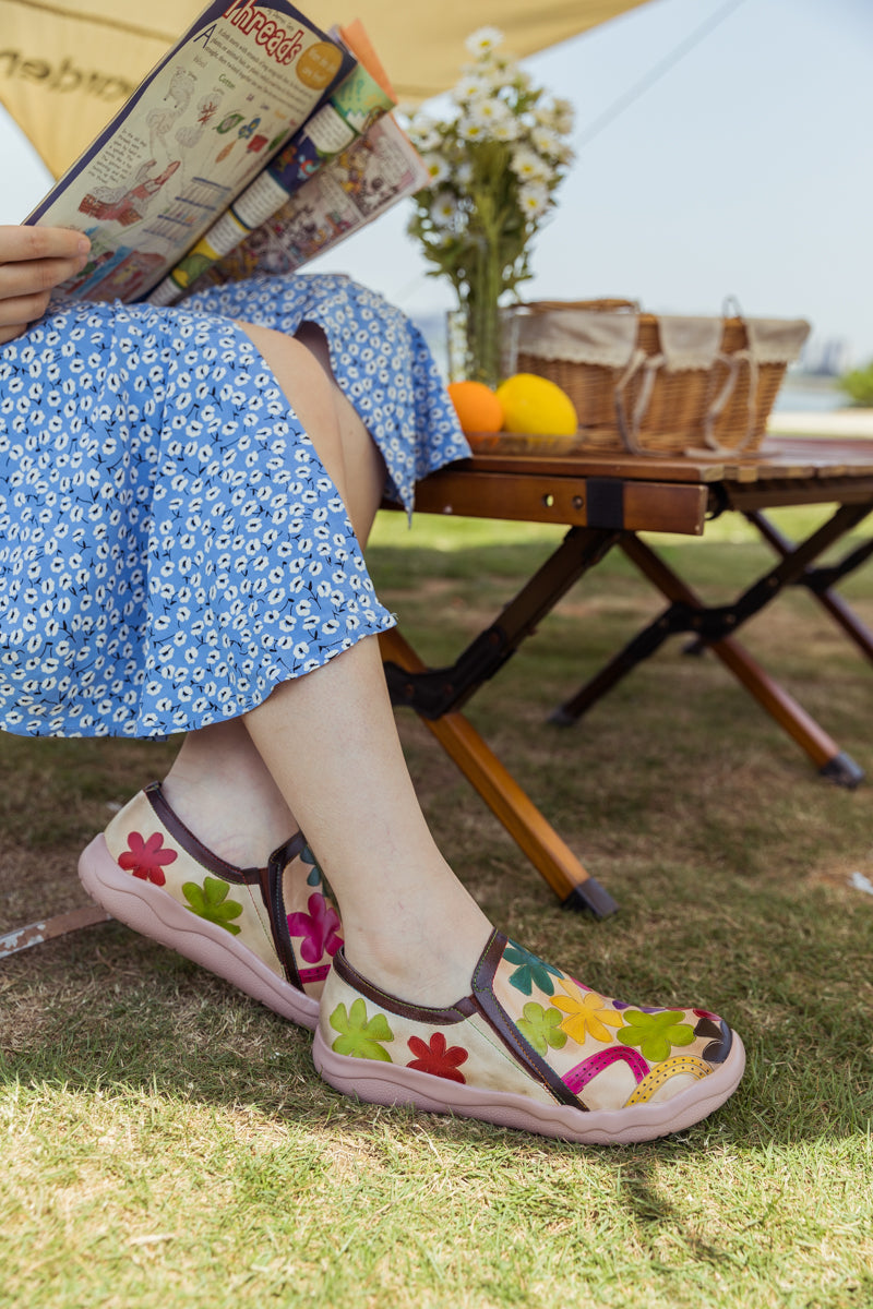 SOFFIA | MULTI BLOSSOM LEATHER LOAFER