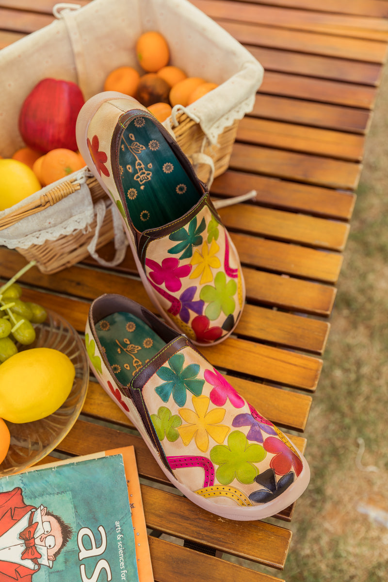 SOFFIA | MULTI BLOSSOM LEATHER LOAFER