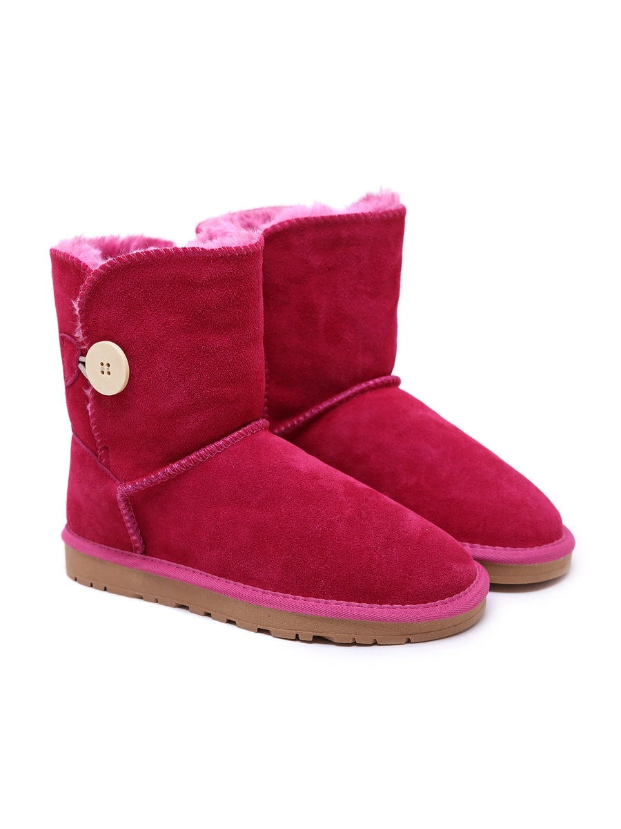 SMAIBULUN Ugg | Faux Fur-Lined Classic Side Button boots