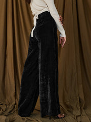 Claudia Velvet Pants - Black