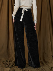 Claudia Velvet Pants - Black