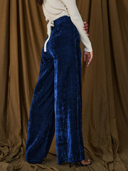 Claudia Velvet Pants - Sapphire