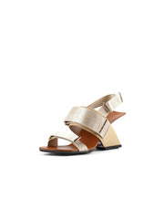 JadyRose | Wedge Heel Summer Slingback Sandal - Gold